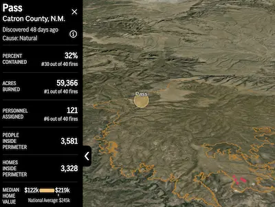 An interactive dashboard that displays real-time fire incident information and surrounding demographics, updated every 15 minutes.